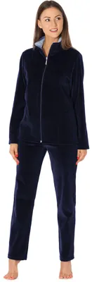 Produktbild von Merry Style Damen Velours Freizeitanzug Hausanzug MSMG001 (Marineblau/Blau(1735), 6XL)