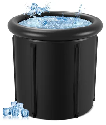 Produktbild von Vigevee Eisbad 80x78cm faltbar Schwarz Staubschutz Tragetasche für zu Hause und Outdoor