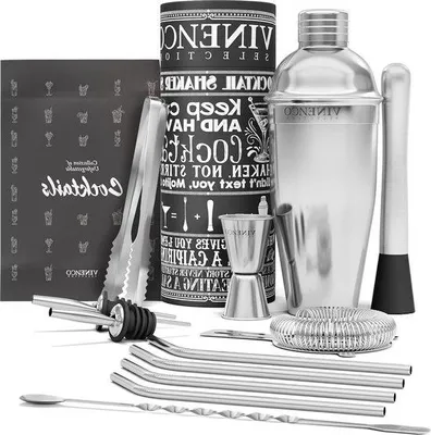 Produktbild von Edelstahl Cocktail Shaker Set 13tlg für Martini und Longdrinks Bar