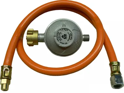 Immagine prodotto di Set di raccordi TGO, 7/16 "L, 50mbar - Regolatore di gas con tubo flessibile da 100cm