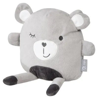 Produktbild von roba Kuschelkissen 'Lil Cuties', Kuscheltier 'Sammy' mit Freundschaftskarte, Silbergrau