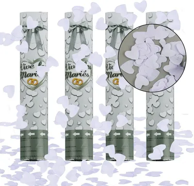 Productafbeelding van Confettikanon voor bruiloften, 1 stuk, "Liefde" confettipatronen, voor feestelijke gelegenheden