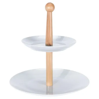 Obrázok produktu pre Porcelánový Dvojposchodový Tanier 27 Cm