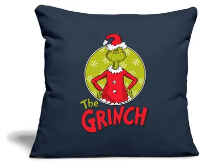 Produktbild von Spreadshirt Der Grinch Logo The Grinch Kissenbezug 45x45 cm, One size, Navy
