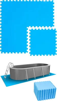 Produktbild von 7,5 m² Poolunterlage - 32 EVA Matten 50x50 Pool Unterlage - Unterlegmatten Set