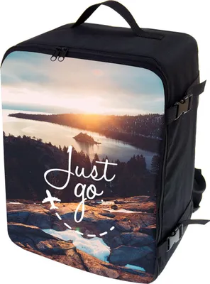 Produktbild von Flugzeug Handgepäck, Rucksack, 40x30x20 cm, gepolstert, Flugzeugtasche, Handtasche, Reisetasche, Koffer Größe, Just Go [102]