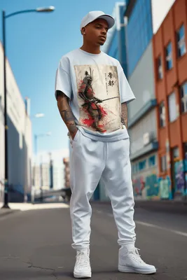 Produktbild von Reichstadt Herren Oversize Print T-Shirt 24RS056 Weiß XL