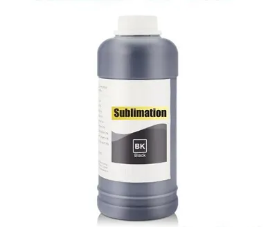 Produktbild von 500 ml Sublimationstinte black, schwarz für Drucker von Epson, Ricoh, Sawgrass, Mutoh, Mimaki, Roland... zum Druck auf Sublimationspapier.