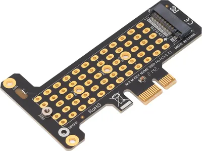 Zdjęcie produktu dla Adapter NVMe M.2 do PCIE X1 Riser Card Full Height Baffle NVMe PCIE dla Win dla OS X dla Linux dla komputerów stacjonarnych