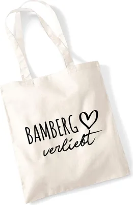 Produktbild von Huuraa Jutebeutel Bamberg verliebt 10 Liter Natural Baumwolle Tasche Geschenkidee