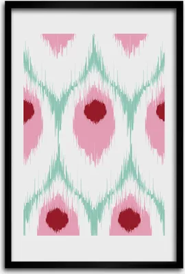 Produktbild von Bild - Bilderrahmen - 40 cm x 60 cm - MDF - Rahmen - Wandkunst - Pfau-Muster