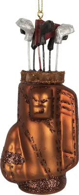 Image de Clayre & Eef Pendentif de Noël 6x4x13 cm Brun Verre