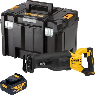 Obrázek produktu pro Akumulátorová pila DeWalt DCS 386 NT 18 V bezkartáčová + 1x akumulátor 4,0 Ah + TSTAK - bez nabíječky