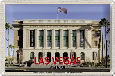 Produktbild von Blechschild Reise 30x20cm Las Vegas USA The MOB Museum