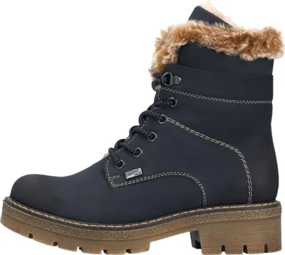 Produktbild von Rieker Schnürstiefel Damen Freizeitstiefel Stiefelette gefüttert blau 39