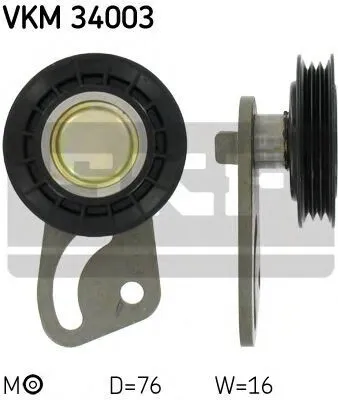 Produktbild von SKF VKM 34003 Spannrolle Keilrippenriemen für FORD FIESTA III (GFJ) SIERRA (GBG, GB4) SIERRA Schrägheck (GBC, GBG) SIERRA Kombi (BNG) Escort V Kombi