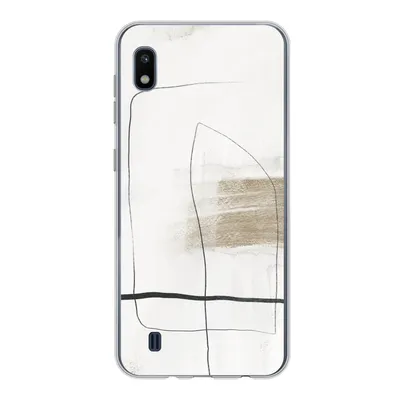 Produktbild von MuchoWow® Handyhülle Schutzhülle Hülle für Samsung Galaxy A10 Farbe - Minimalismus - Schwarz Silikon Softcase Handy Hülle - Schutzhülle