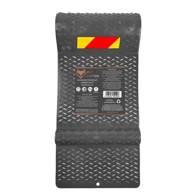Produktbild von Einparkhilfe für Garage, Radstopper mit Reflektor, Parkplatzbegrenzer selbstklebend oder zum Schrauben, 53x25x5 cm, EVI GARAGE, Anthrazit