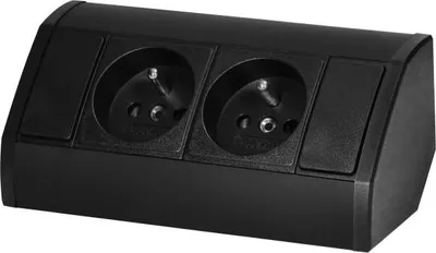 Immagine prodotto di Presa di corrente per mobili 2x230V - OR-GM-9005/B
