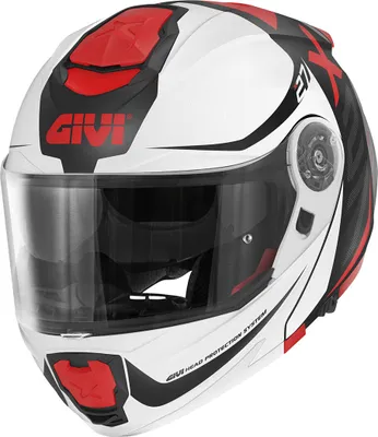 Immagine prodotto di Casco modulare GIVI X27 Dimension Matt Nero Bianco Rosso Taglia XS