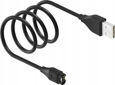 Image de QIKtech CÂBLE DE CHARGE USB POUR GARMIN FENIX 5 5X 6 6S 6X 7 7X VIVOACTIVE 3 4 4S 5 1 m (Noir)