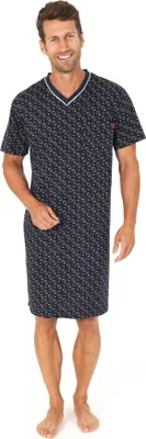Obrázek produktu pro Pánská noční košile Normann s krátkým rukávem v elegantním vzhledu;navy.58