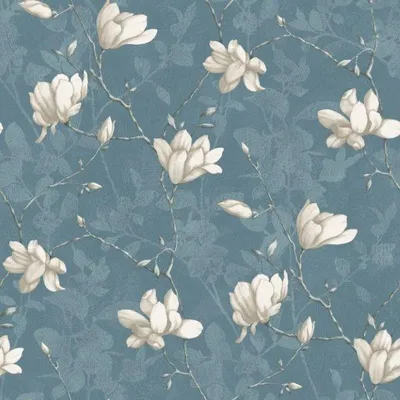 Immagine prodotto di Carta da parati Borastapeter magnolia grigio blu - 660433 - 53 cm x 10,05 m