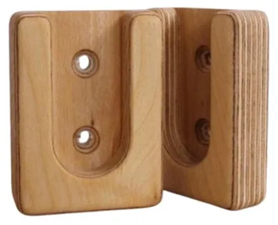 Produktbild von BearOnBar – 2x Holzhalterungen zur Befestigung einer Turnstange bis 117 cm – 21 mm – für Krafttraining, Klimmzüge im Türrahmen – 1 Set