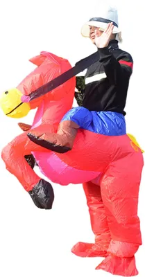Produktbild von Pferdekostüm exquisite kreative lebendige weit verbreitete weiche elastische, langlebige, einfach zu verwendende Fantasie Blow -up Costume Party Supplies-Rot
