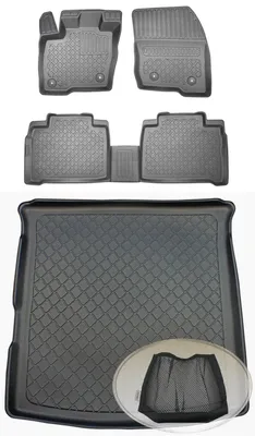 Produktbild von SET Kofferraumwanne Gummifußmatten für Ford S-Max 2 Van Kombi 5-türer 2015- 5Sitze 5Sitze