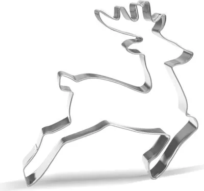 Produktbild von Rentier Ausstechform Edelstahl 13cm für Weihnachtsmottopartys