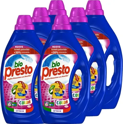 Produktbild von Presto Flüssigwaschmittel Color, Waschmittel für Buntwäsche, 6 x 19 Waschgänge – 5900 g