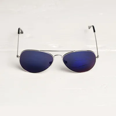 Produktbild von Pilotenbrille - Sonnenbrille - M - blau verspiegelt