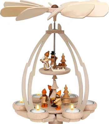 Zdjęcie produktu dla Piramida na świeczki tealight, na 6 świeczek Figurki zimowe SIGRO