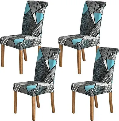 Produktbild von Famanu Stuhlhussen 4-teiliges Set - Stretch, abnehmbar, waschbar, für Esszimmerstühle