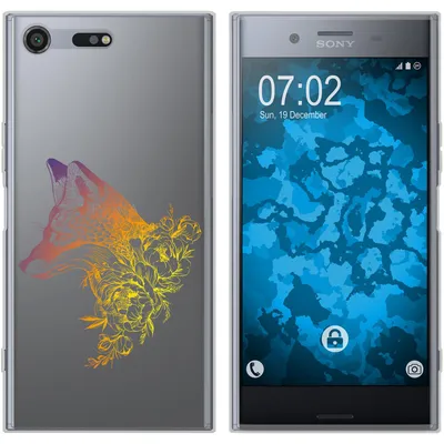 Produktbild von PhoneNatic Case kompatibel mit Sony Xperia XZ Premium Silikon-Hülle Floral Fuchs M1-3