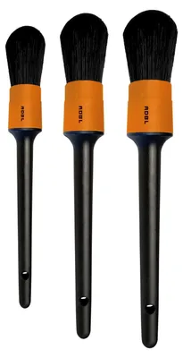 Produktbild von Rundpinsel Detailingpinsel - Set 3-teilig - Größen 8, 12 und 16 - Kunststoff - Reinigungsbürste für Autos