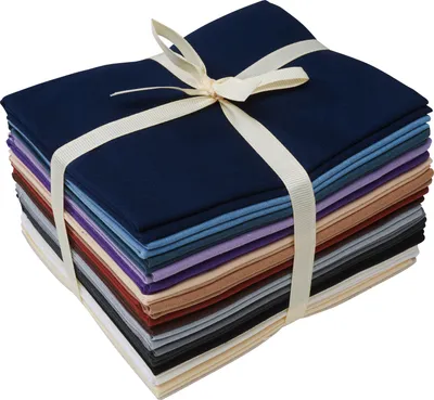Produktbild von XXL Stoffpaket Patchy Uni "Lavendel-Braun-Natur-Weiß", 17 Zuschnitte à 45 x 55 cm