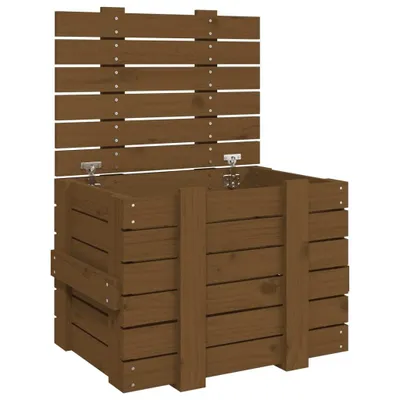 Immagine prodotto di vidaXL Cassapanca marrone miele 58x40,5x42 cm in legno di pino massiccio