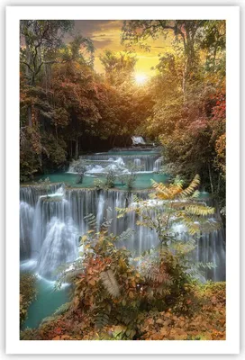 Produktbild von Poster - Poster ohne Rahmen - Park Wasserfall Wasser - 61x91,5 cm - Wand Bild - Wanddeko - Wandbilder - Kunstposter - Wandposter - Bilder - Kunstdruck - Wanddekoration - Wandbild - P2XPA61x91-3995
