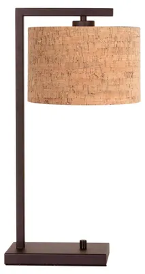 Immagine prodotto di Lampada da tavolo - marrone - Stang - metallo tessile - lampada da comodino - E27 - 4882CA - Steinhauer