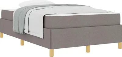 Produktbild von Bettrahmen mit Matratze Taupe 120 x 190 cm Stoff