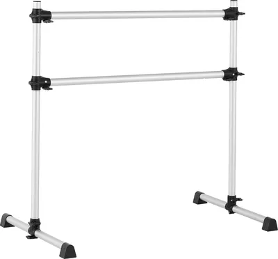 Immagine prodotto di SucceBuy sbarra per danza classica autoportante a doppia barra (136 kg di portata), regolabile in altezza (170-1165 mm), sbarra estensibile in alluminio per danza, esercizi di equilibrio e allenamento allo stretching