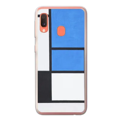 Produktbild von MuchoWow® Handyhülle Schutzhülle Hülle für Samsung Galaxy A20e Komposition mit Blau, Rot, Schwarz, Gelb und Grau - Piet Mondrian Silikon Softcase Handy Hülle - Abdeckung