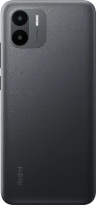 The back of a black smartphone.
