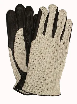 Produktbild von Lederreithandschuhe mit Strickeinsatz in Braun & 8