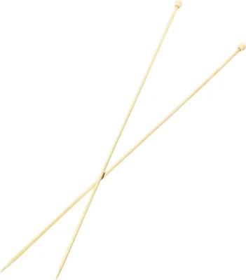 Produktbild von 1 Paar Bambus-Stricknadel gerade Länge 35 cm Jackenstricknadeln