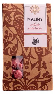 Image de Framboises lyophilisées au chocolat blanc 50 g