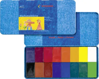 Immagine prodotto di Blocchi di cera impermeabili da colorare PU=16 blocchi