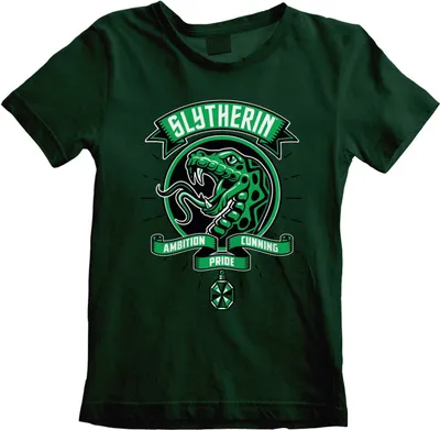 Produktbild von Harry Potter T-Shirt 7-8 Jahre Grün Kinder Uni Comic Style Slytherin (Kids)